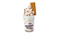 A Breaking Batter Ice Cream Cake Jar with Vanilla Cake, Marshmallow Whipped & Chocolate Frosting, Hershey’s Syrup, Chocolate Chips, Graham Crackers and Earl Grey Ice Cream.