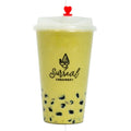 A Matcha Milk Tea with Tapioca.