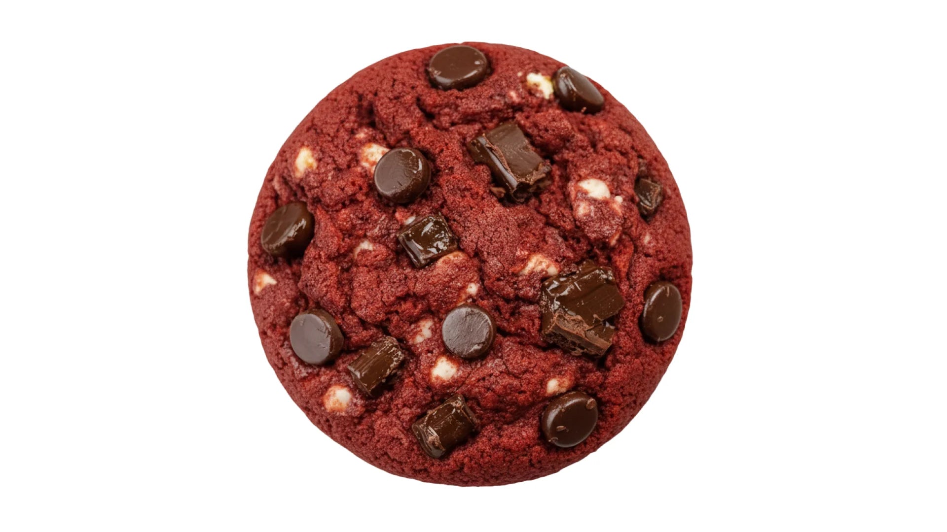Red Velvet Cookie with White Chocolate Chunks.