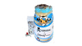 A tokidoki inspired Breaking Batter Cake Jar with Vanilla Cake, Cookies and Cream & Blue Vanilla Frosting, Chocolate Chips and Whipped Cream. Served in a limited-edition mason jar and paired with one 1" tokidoki mystery collectible.