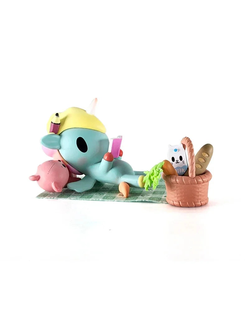 tokidoki Picnic Party Unicorno Book Worm Figurine
