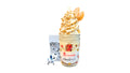 A tokidoki inspired Breaking Batter Ice Cream Cake Jar with Red Velvet Cake, Cream Cheese Frosting, Golden Sprinkles, Earl Grey Vanilla Ice Cream and a Fortune Cookie. Served in a limited-edition mason jar and paired with one 1" tokidoki mystery collectible.